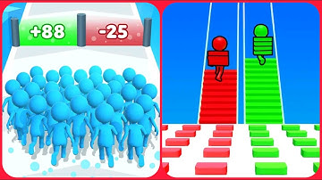 Bridge Race 3D VS Count Master 3D  🟤⚫️New Levels Big New Update Max Walkthrough Android iOS Gameplay