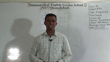 Class: Six, Subject: B.G.S (Lecture-23), Topic: Assignment, (Part-2)