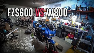 Про осблуживание Yamaha FZS600 и Kawasaki W800, ремонт которого пошёл не по ПЛАНУ