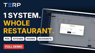 TERP Restaurant Management System – POS, Kitchen Display, Rooms, Stock & Accounts | Full Demo
