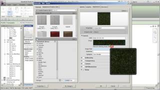 REVIT ARCH 2012 FIRST PROJECT 65 TOPO SUBREGION SITE MATERIAL GRASS ASPHALT