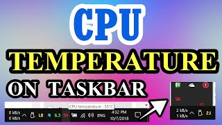 How to Show CPU temperature on Taskbar in Windows | Hindi | Show CPU temperature