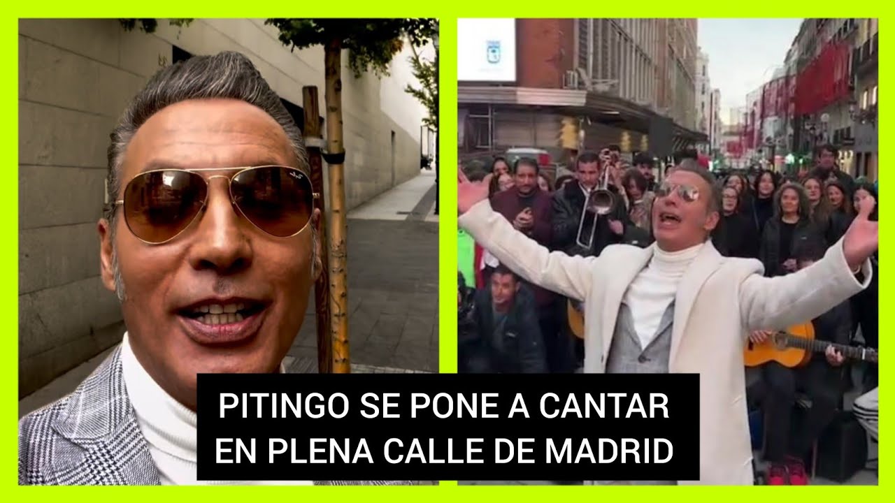 ❤️PITINGO PARALIZA MADRID con inesperado concierto en plena calle