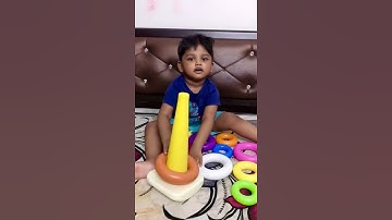 Two Years old baby Perfection in Stacking Rings Toy❤️/ Funny/Stacking rings/shorts/ #shorts