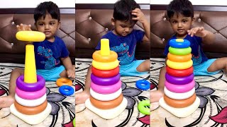 Two Years old baby Perfection in Stacking Rings Toy❤️/ Funny/Stacking rings/shorts/ #shorts Wealth