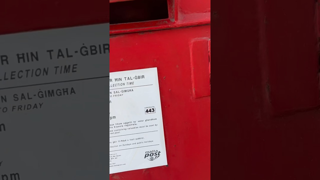 Island post box. Malta post