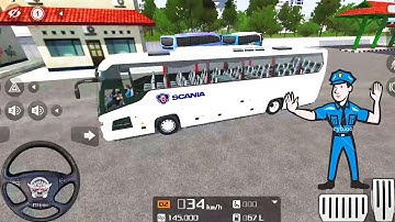 Scania Touring K360 Bus Driving Simulator #4 - Bus Simulator Indonesia Mod - Android Gameplay
