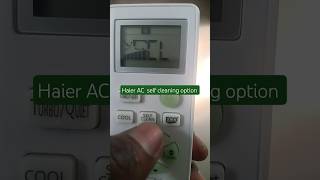 Haier AC self clean function
