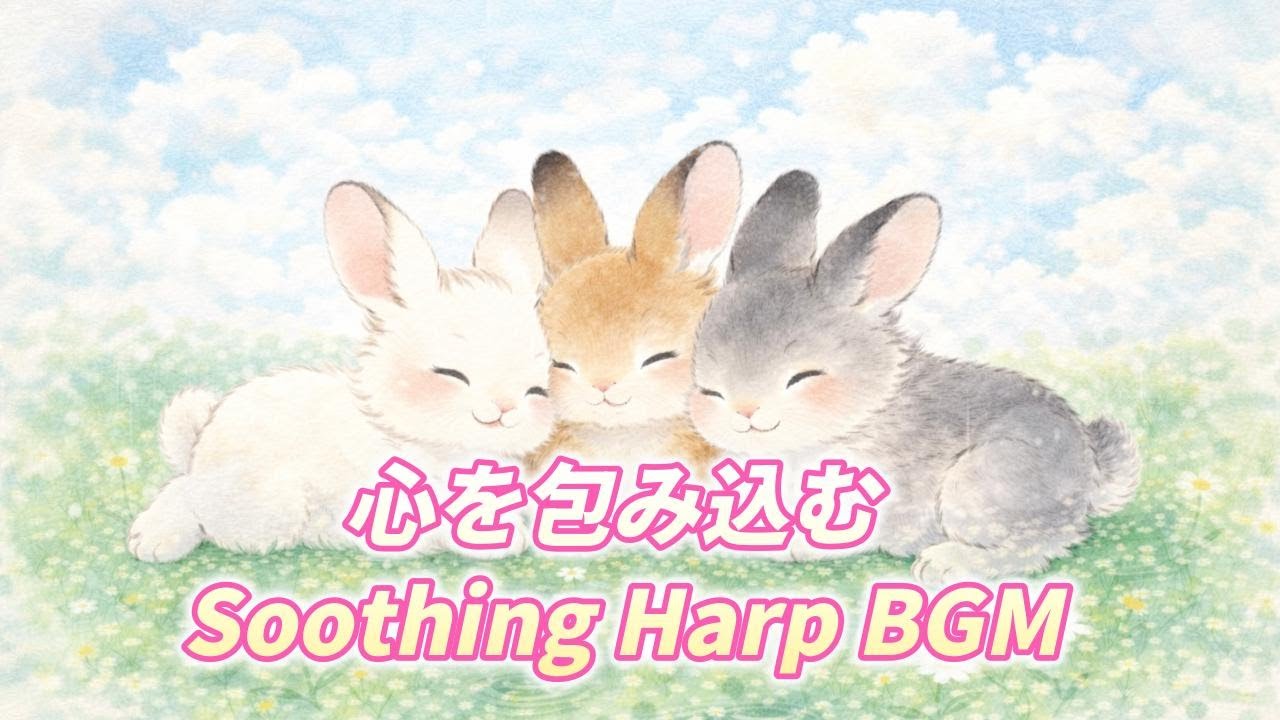 Soothing Harp BGM | Gentle Healing Harp Music to Calm Your Heart