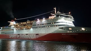 Watching the huge Ferry leaving Tasmania back to Victoria Australia. This is the Spirit of Tasmania.