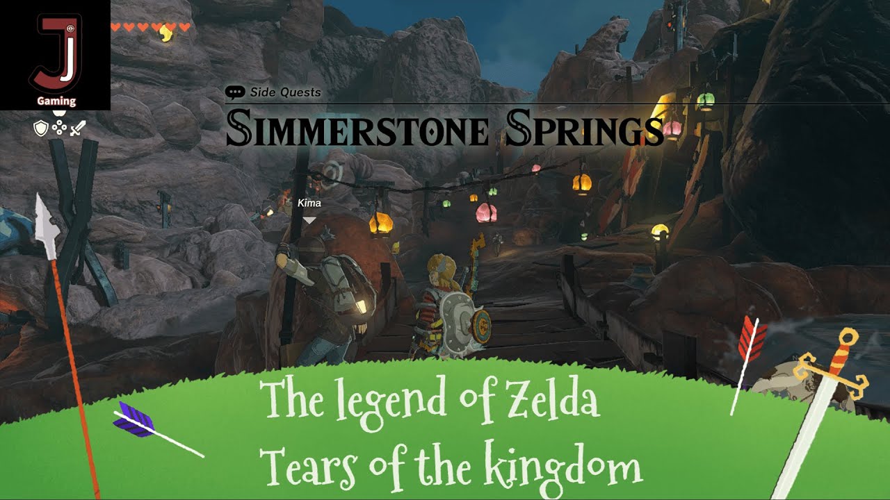 The legend of Zelda Tears of the kingdom Simmerstone springs side quest