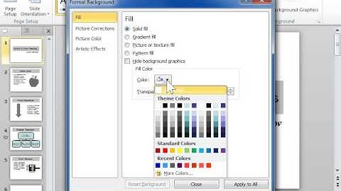 PowerPoint 2010 Change a Slide Background Color