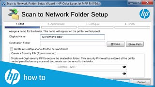 Learn how to use the scan to network folder option on HP LaserJet P...