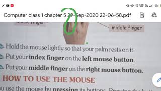 COMPUTER class 1 chapter 5 /Learn to use The Mouse