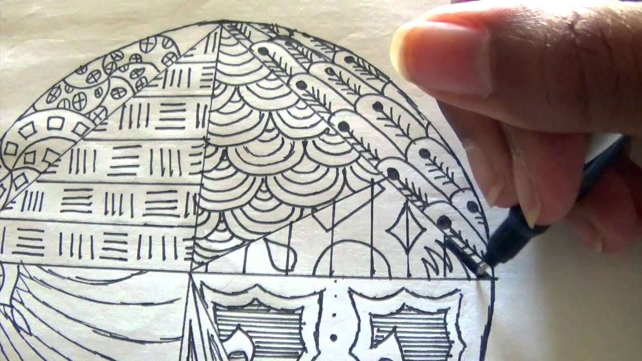 How to Draw a Zentangle - Easy - YouTube