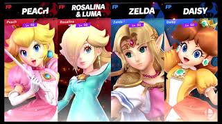Super Smash Bros Ultimate Amiibo Fights Request Peach & Rosalina Vs Zelda & Daisy