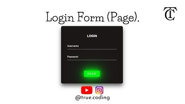Login Form | Login Page Design | Login Page Using Html Css | @true.coding  | #html #css #coding #new