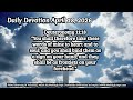 Daily Devotion April 18, 2026 Obey Every Word: Partial Obedience Leads to Consequences