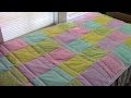 How to Quilt As You Go by Row (QAYG) - Rag Quilt with Lace Binding - Quilting Tutorial