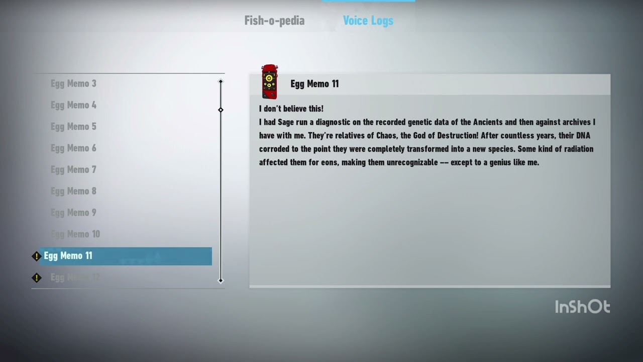 Sonic Frontiers: All Egg Memos.