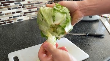 HOW TO REMOVE THE CORE FROM A HEAD OF LETTUCE.. THE EASY WAY