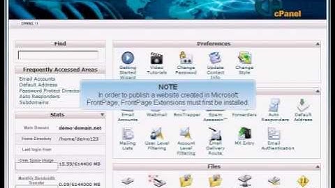 Installing FrontPage Extensions - via cPanel