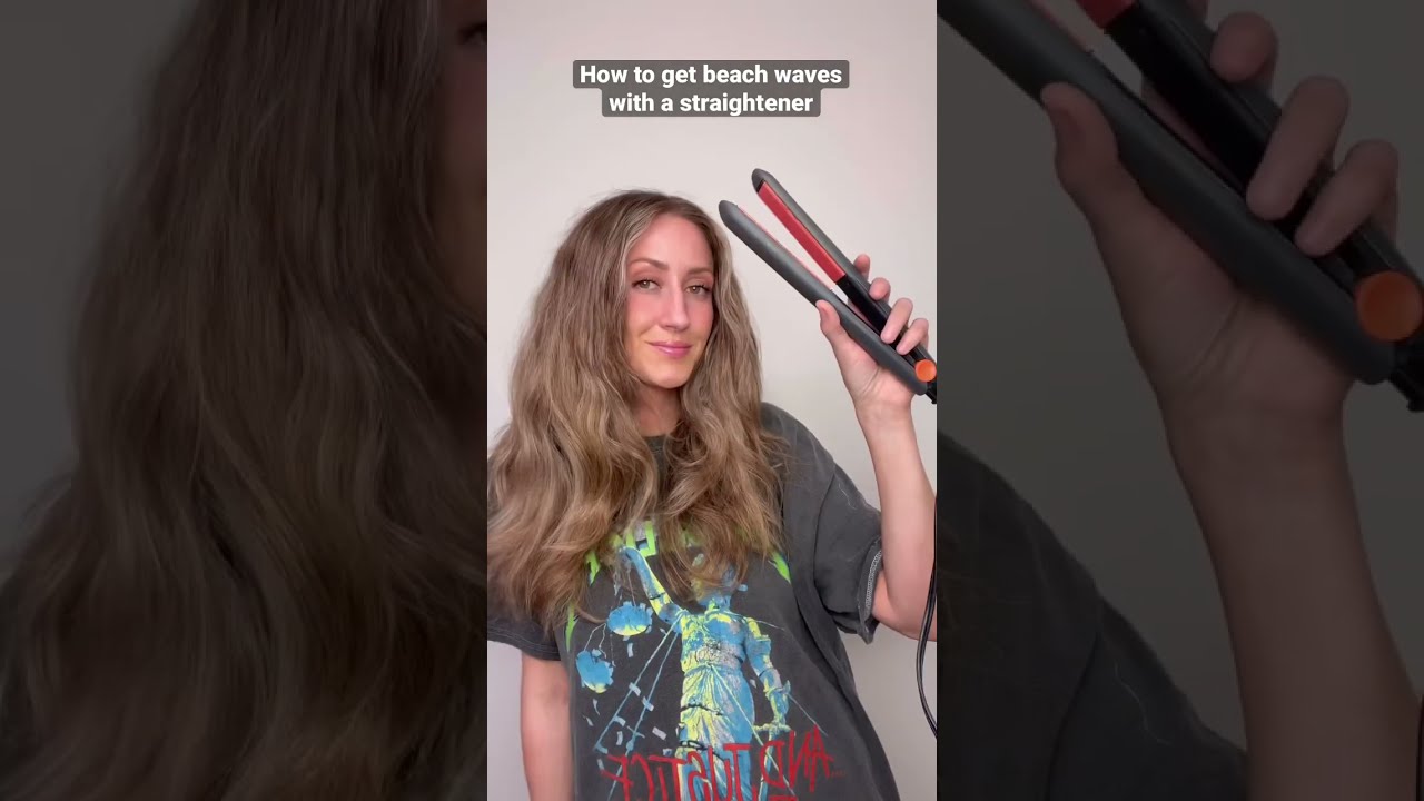 How to get messy beach waves using a hair straightener