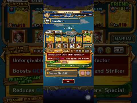 OPTC - Treasure Map vs Oars (without f2p shanks)