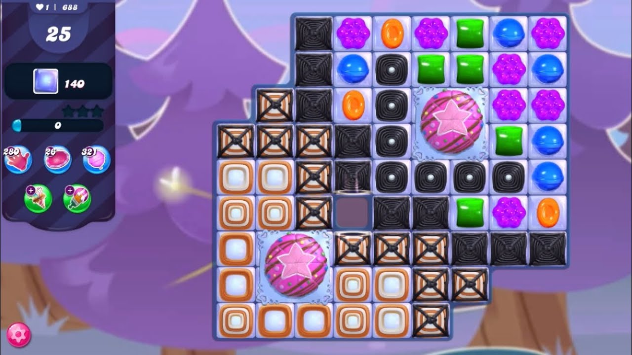 Candy Crush Saga Level 688 (NO BOOSTERS) - YouTube
