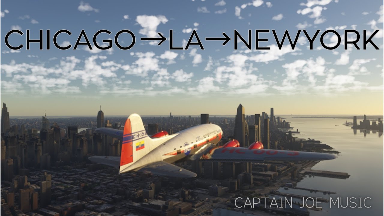 CHICAGO → LA → NEW YORK　アメリカの空を飛びながら
