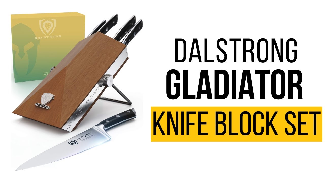 Knife Set Block, 8 Pieces, Gladiator Series Knives