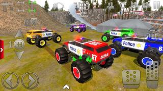 Car Driving Simulator 3D - Impossible Police Monster Trucks - Offroad Outlaws Android gameplay screenshot 1
