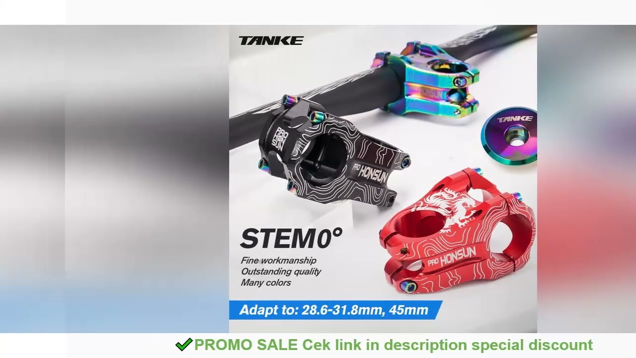 TANKE MTB Mountain Bike Stem Aluminum Alloy Ultralight High strength Short 31.828.6MM Bicycle CNC St