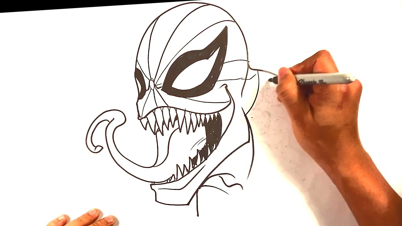 Spider-Man Drawing Venom Sketch, spider, pencil, leaf png | PNGEgg