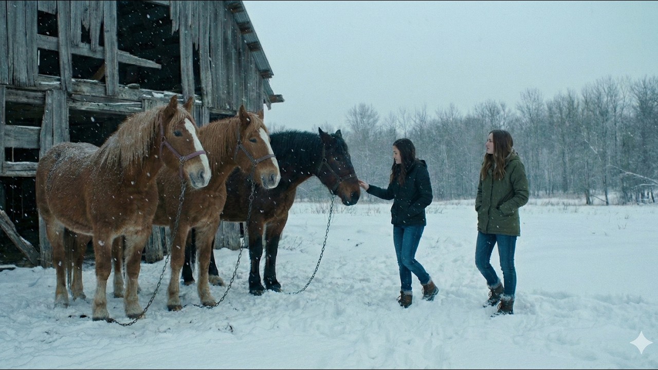 Kicked Out at 20,Two Young Girls Found Three Pregnant Horses in Freezing Cold —What Happened After..
