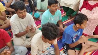 Children in Bhajan Satsang with Adhyaksha Maharaj || Ramakrishna Math and Mission Keesara