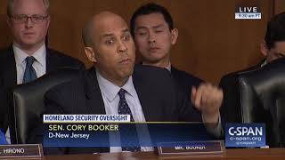 Senator Cory Booker Presses DHS Secretary Profile
