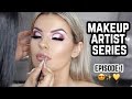 Makeup Artist Series Ep • 1 💄Burgundy Cut Crease Glam 😍Jasmine Hand