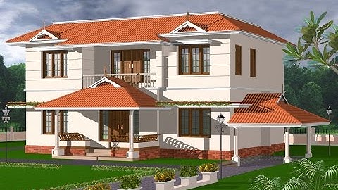 AUTOCAD DOUBLE STORIED 3D HOUSE | DOUBLE STORIED 3D HOUSE