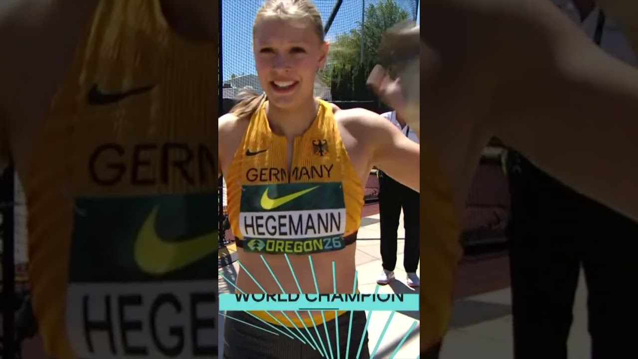 🇩🇪’s Clara hegemann launches 68.99m for gold at the #WorldAthleticsU20 Champs