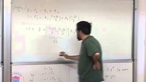 MATH 110   Lec 35   Recurrence relations  Repeated roots