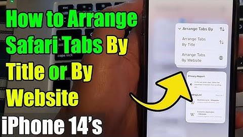 iPhone 14/14 Pro Max: How to Arrange Safari Tabs By Title or By Website