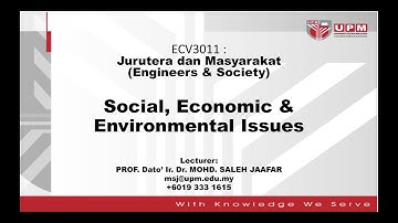 SOCIAL, ECONOMIC & ENVIRONMENTAL ISSUES | Part 1