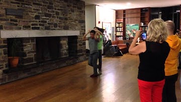 Sheena Larsen & Sergio SotoMambo teaching intermediate on2