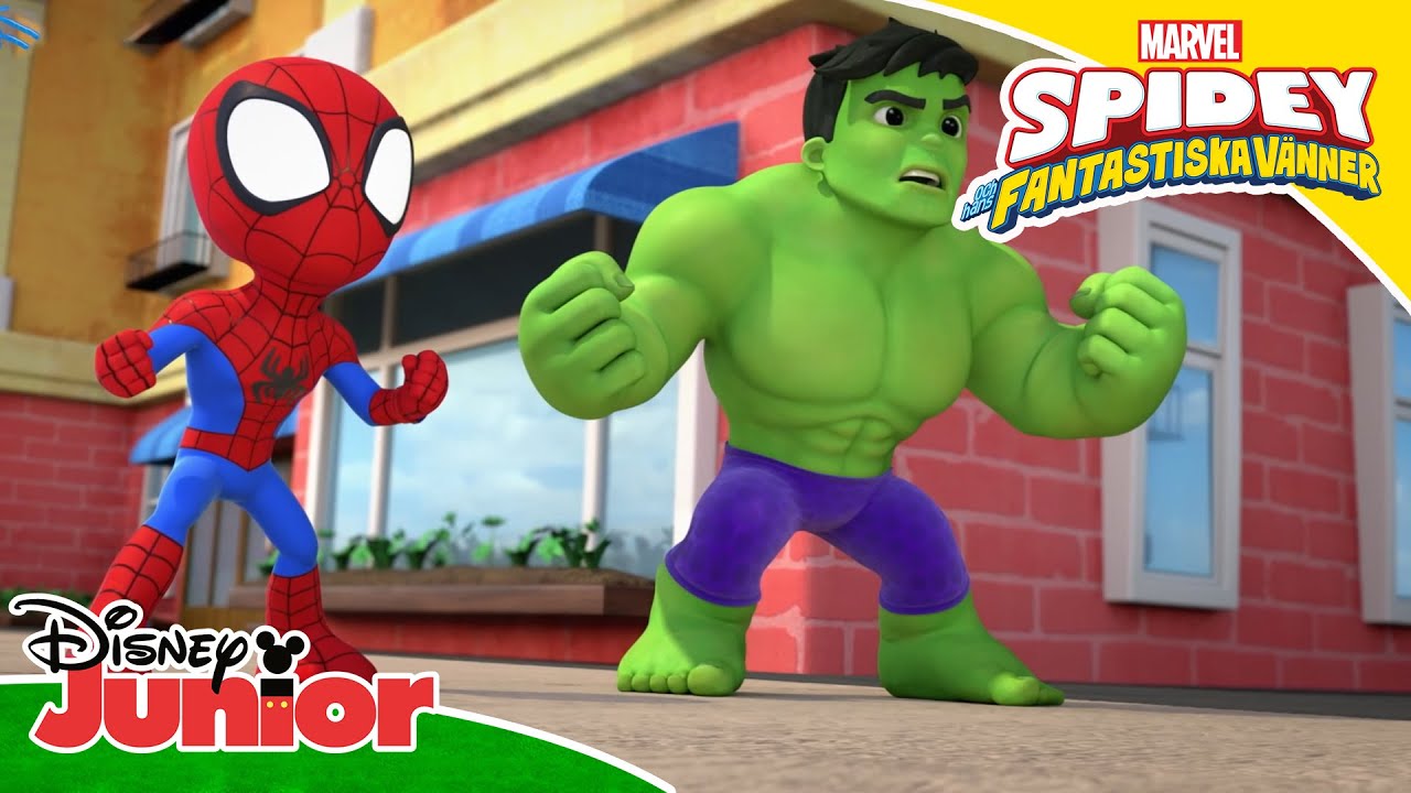 Hulk och Spidey byter krafter | Spidey och hans fantastiska vänner | Disney Junior Sverige