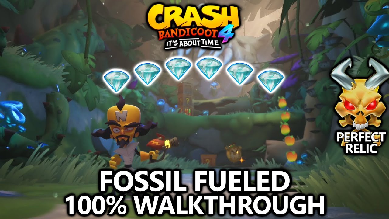 Crash Bandicoot 4 100 Walkthrough Fossil Fueled All Gems Perfect