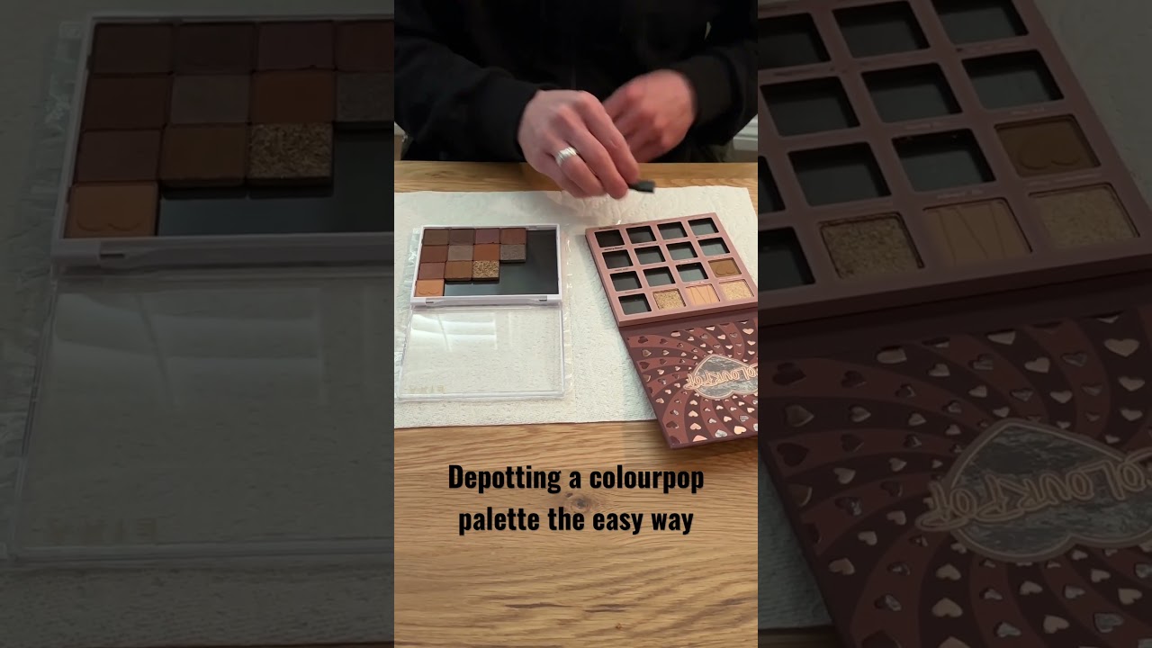 How to depot a colourpop eyeshadow palette- easy way to condense your MUA kit.