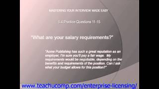 Interviewing Skills Training Tutorial- Practice Questions 11-15 Lesson