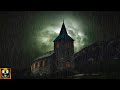 Fall Asleep with Scary Thunderstorm Sounds | Rain, Thunder, Crows, Owls and Church bells every hour