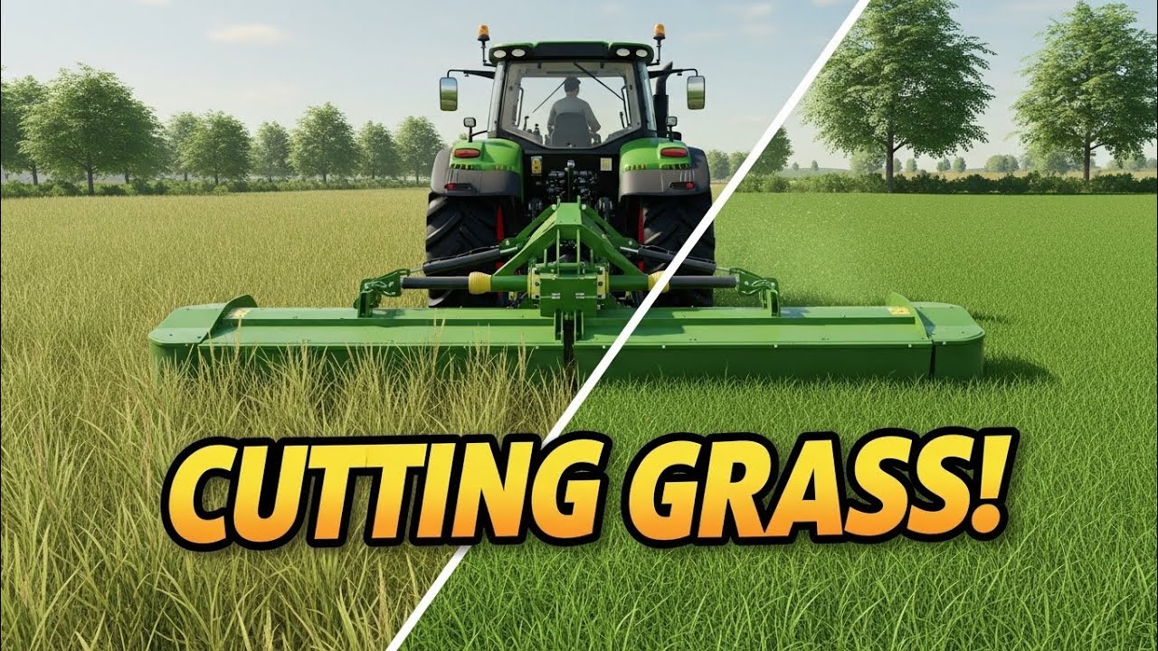 Mowing in Farming Simulator 25 ps5 Gameplay | Satisfying Farming Gameplay